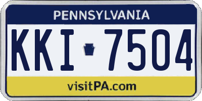 PA license plate KKI7504