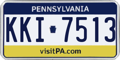 PA license plate KKI7513
