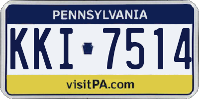 PA license plate KKI7514