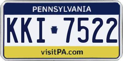 PA license plate KKI7522