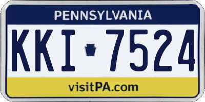 PA license plate KKI7524