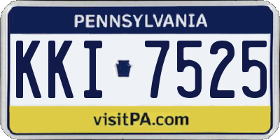 PA license plate KKI7525