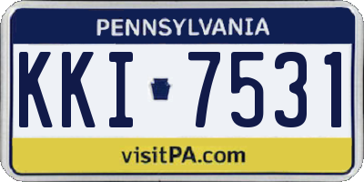 PA license plate KKI7531