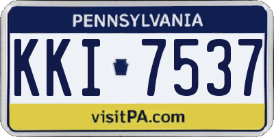PA license plate KKI7537