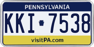 PA license plate KKI7538