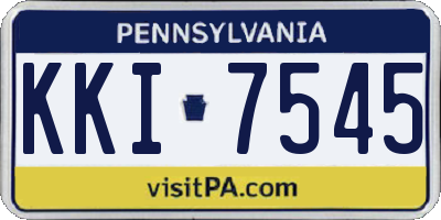 PA license plate KKI7545