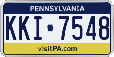 PA license plate KKI7548