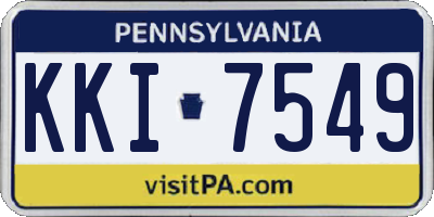 PA license plate KKI7549