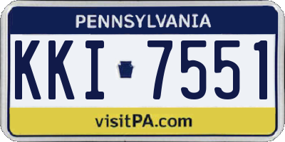 PA license plate KKI7551