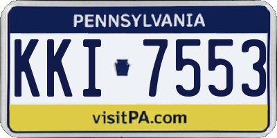 PA license plate KKI7553