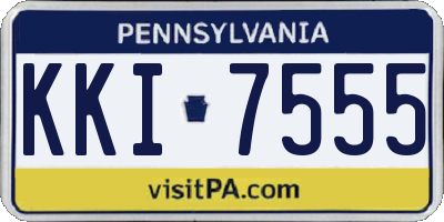 PA license plate KKI7555