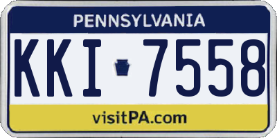 PA license plate KKI7558