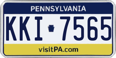 PA license plate KKI7565