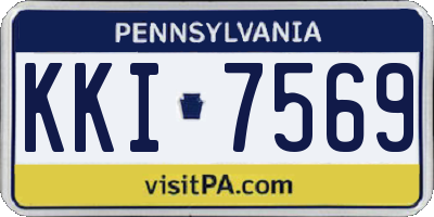 PA license plate KKI7569