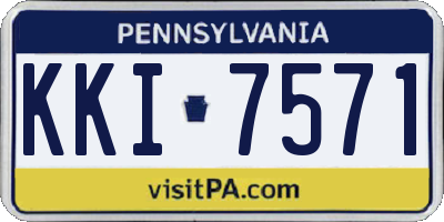 PA license plate KKI7571