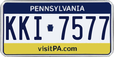 PA license plate KKI7577