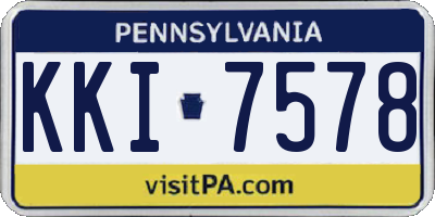 PA license plate KKI7578