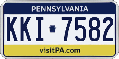 PA license plate KKI7582