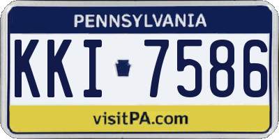 PA license plate KKI7586