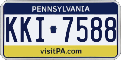 PA license plate KKI7588