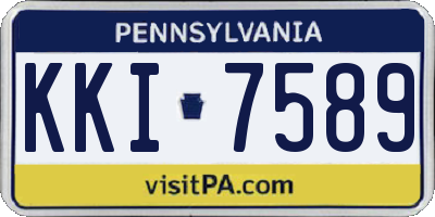 PA license plate KKI7589