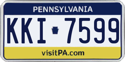 PA license plate KKI7599