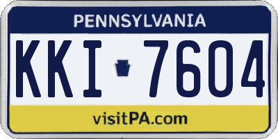 PA license plate KKI7604