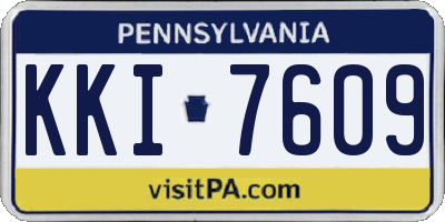 PA license plate KKI7609