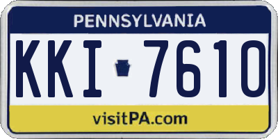 PA license plate KKI7610