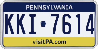 PA license plate KKI7614