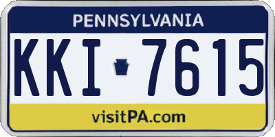 PA license plate KKI7615