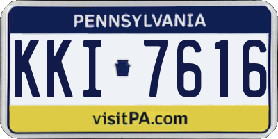 PA license plate KKI7616