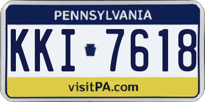 PA license plate KKI7618