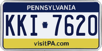 PA license plate KKI7620
