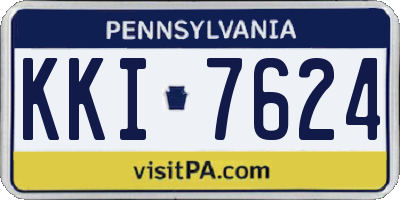 PA license plate KKI7624