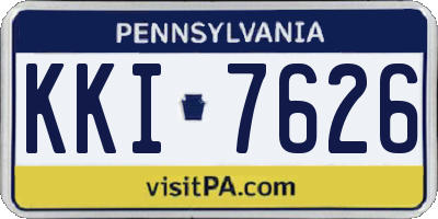 PA license plate KKI7626