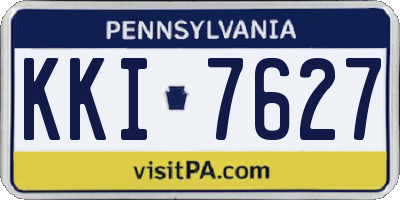 PA license plate KKI7627