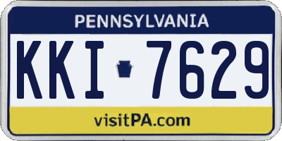 PA license plate KKI7629