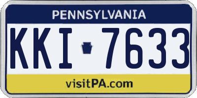 PA license plate KKI7633