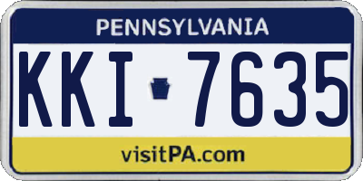 PA license plate KKI7635