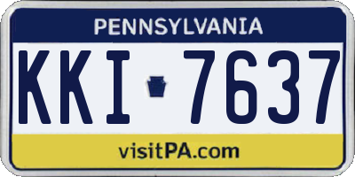 PA license plate KKI7637