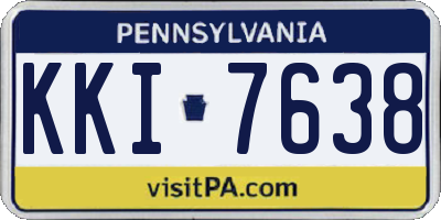 PA license plate KKI7638