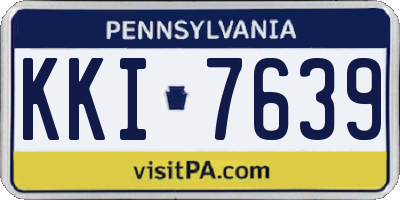 PA license plate KKI7639
