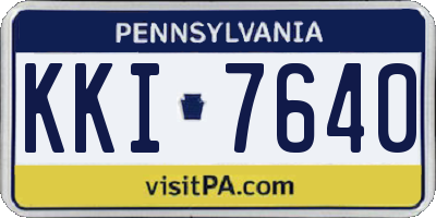 PA license plate KKI7640