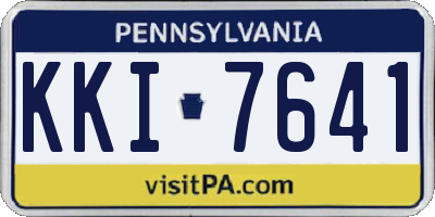 PA license plate KKI7641