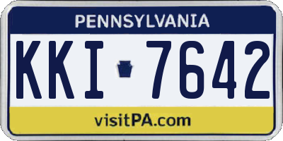 PA license plate KKI7642