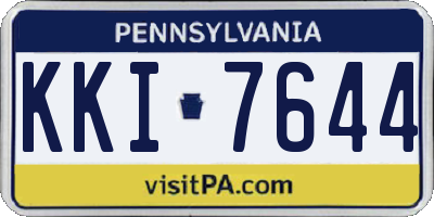 PA license plate KKI7644