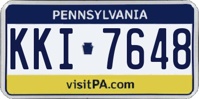 PA license plate KKI7648