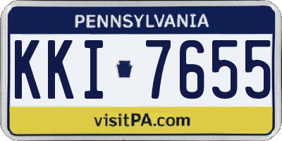 PA license plate KKI7655
