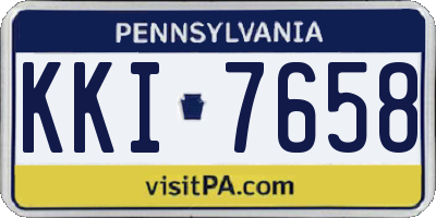 PA license plate KKI7658